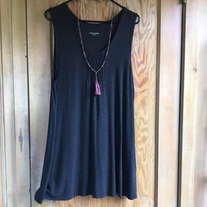 Eileen Fisher charcoal gray dress size large.
